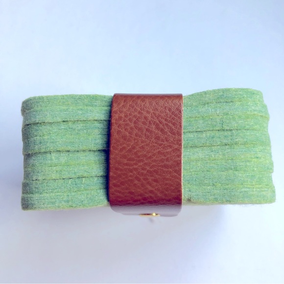 2/$20 NEW Felt Coasters 8 Pack 4” x 4” Green - Picture 6 of 16